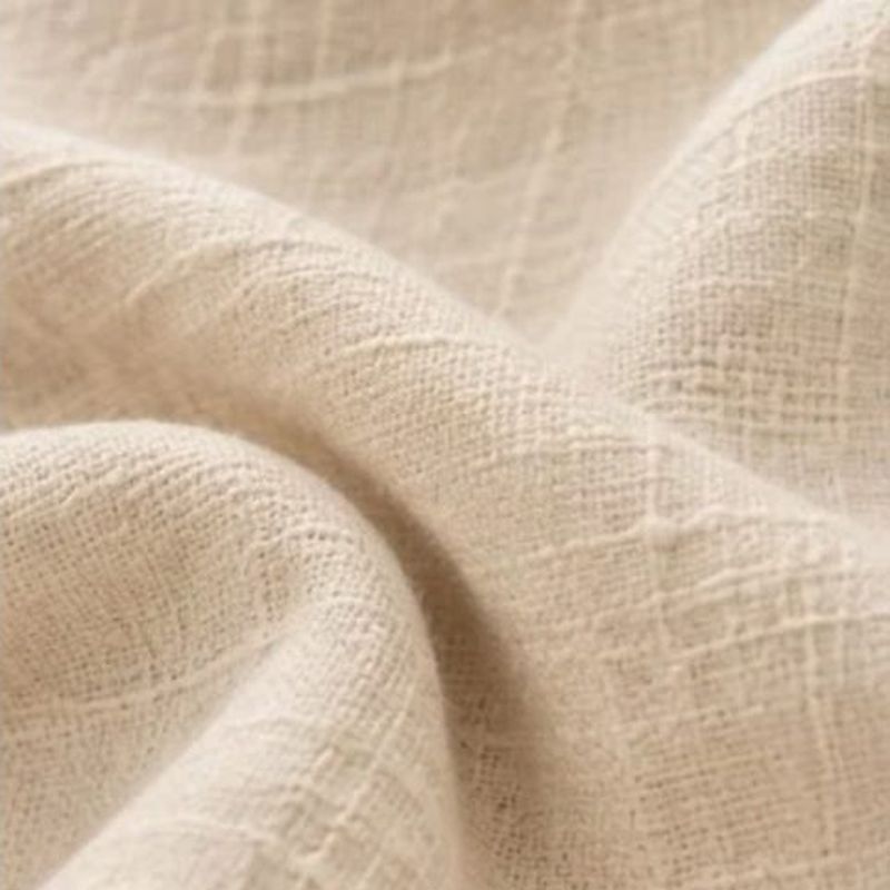 The open weave of ecru French linen