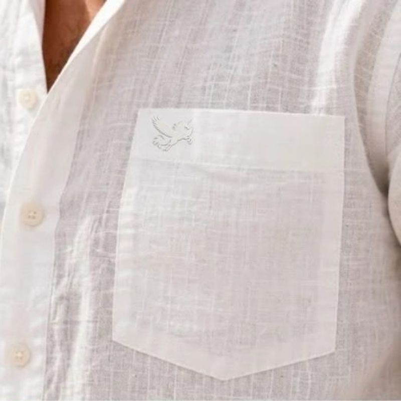 A close look at the embroidered unicorn