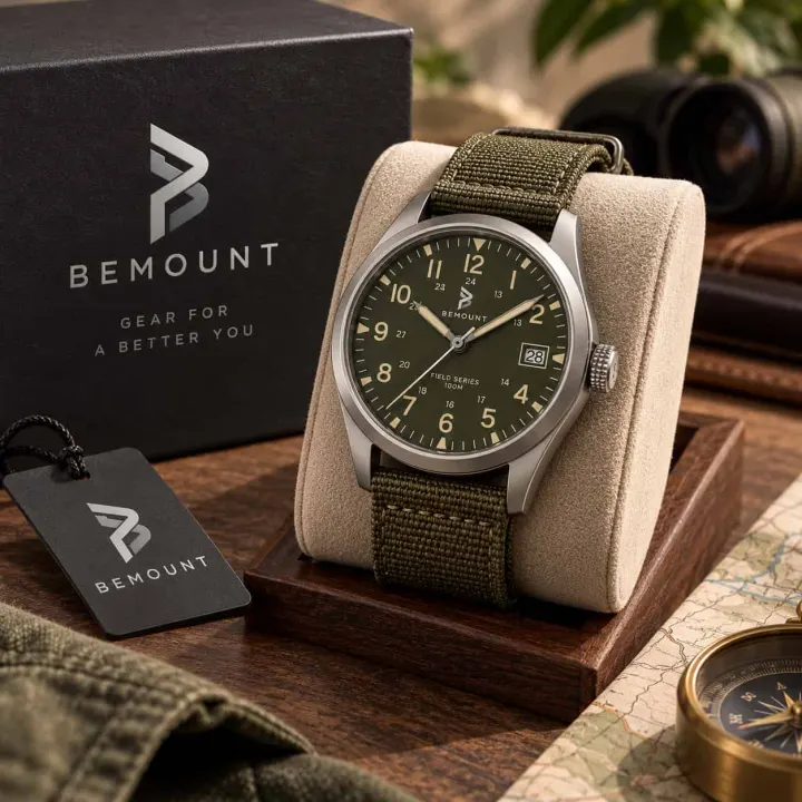 Bemount Aldwych Olive Field Watch