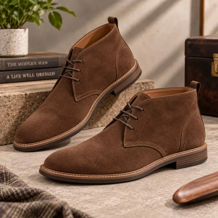 Bemount Ashcroft Brown Suede Chukka Boots view 3