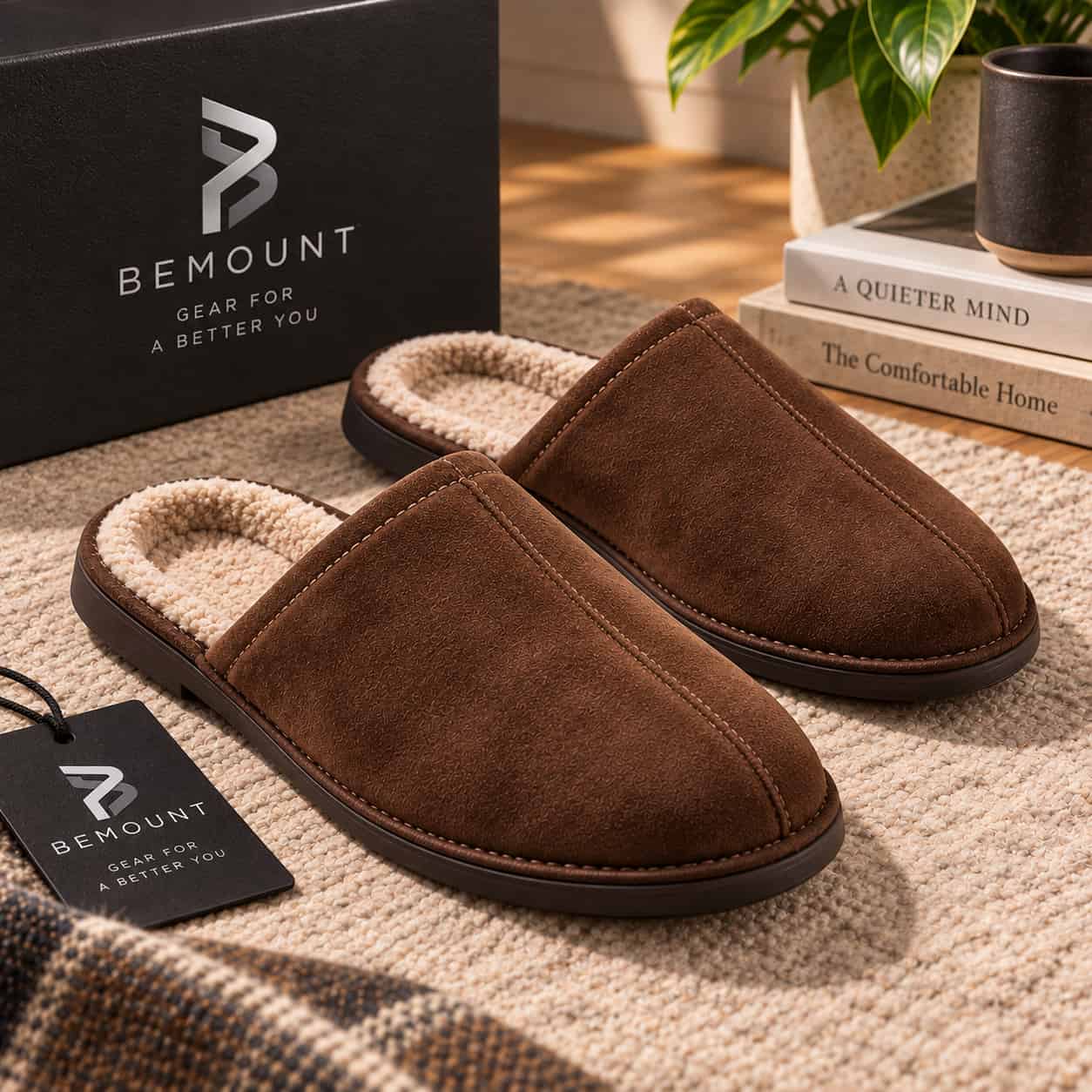 Ellery Fleece-Lined Suede Slippers