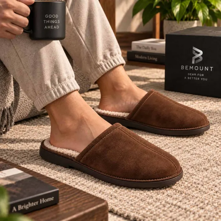 Bemount Ellery Fleece-Lined Suede Slippers view 2