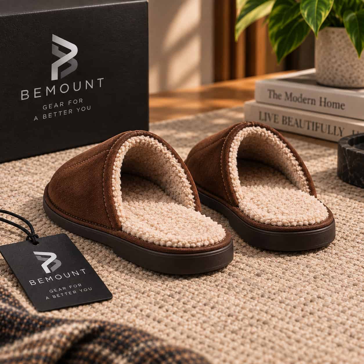 Ellery Fleece-Lined Suede Slippers view 3
