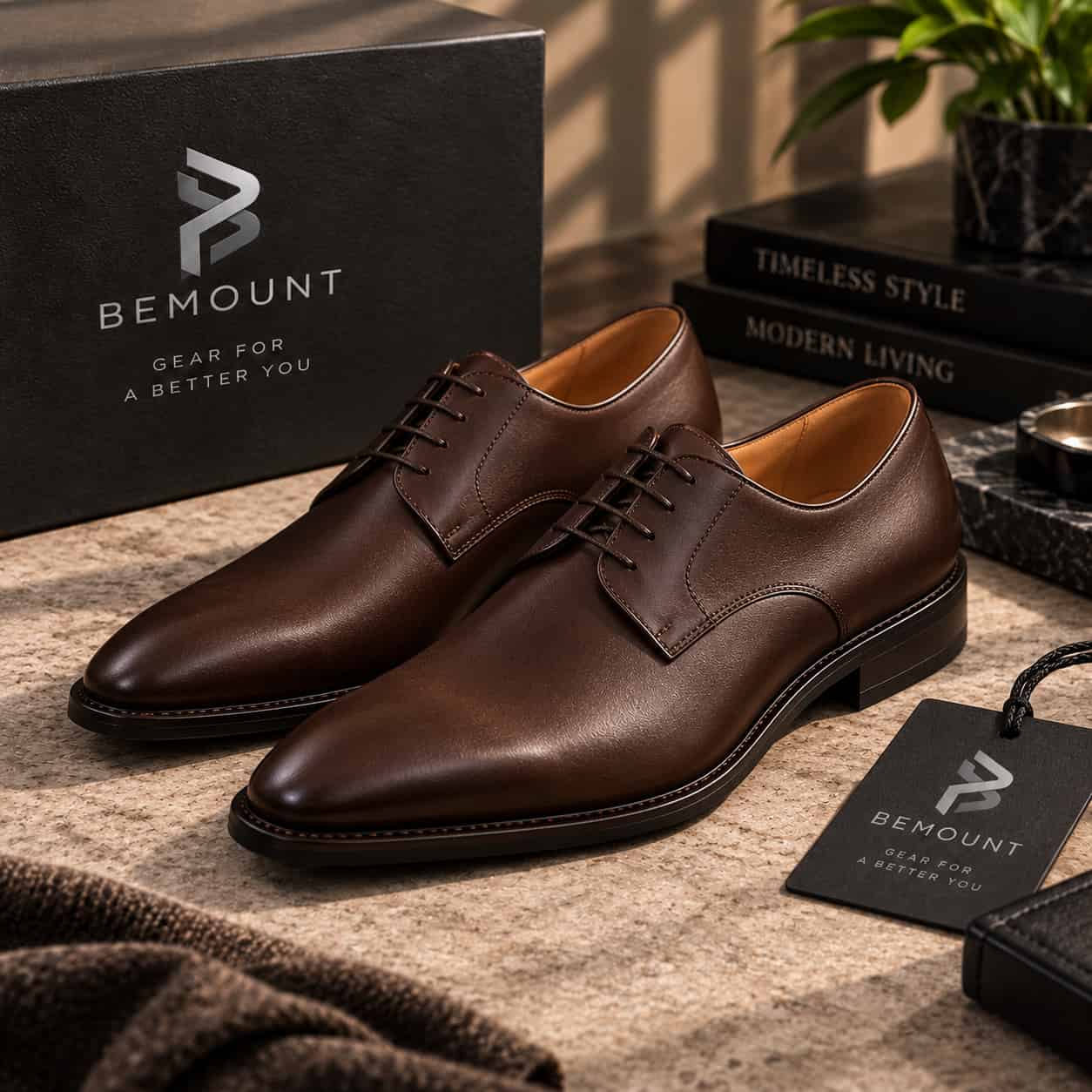 Rowan Brown Leather Derby Shoes view 2