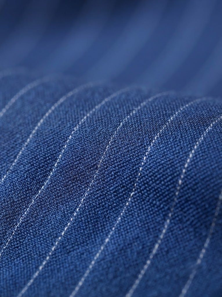 Cobalt Blue Pinstripe Chino, texture img