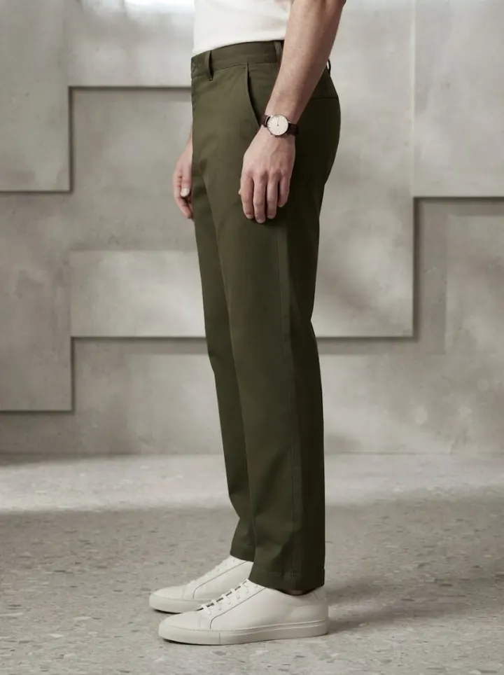 Bemount Olive Green Chino, sideview