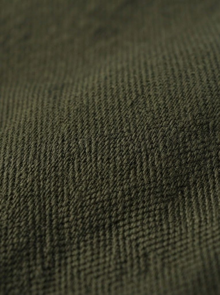 Pleated Deep Olive Chino, texture img