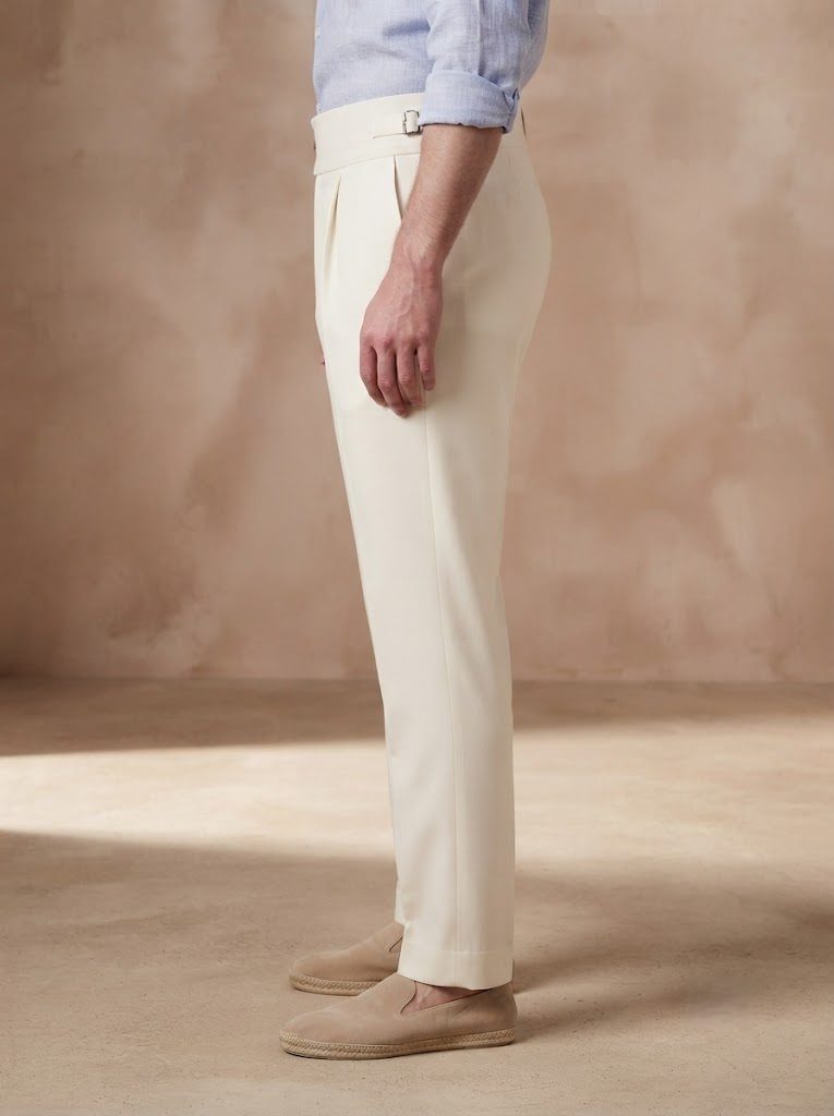 Amalfi Ecru Gurkha Trouser, side view