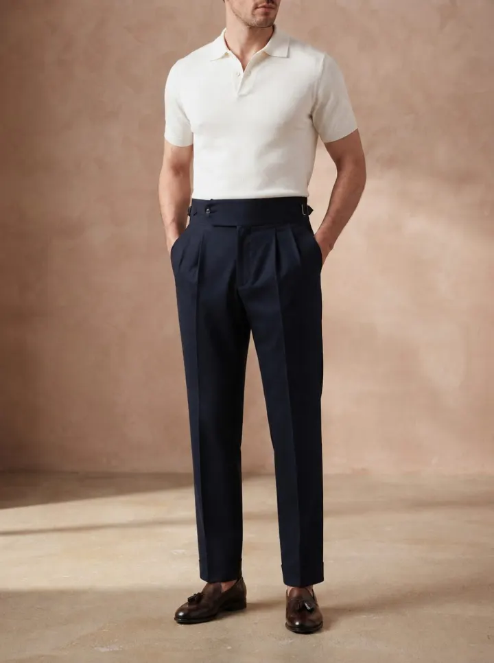 Bemount Midnight Navy Gurkha Trouser, front view