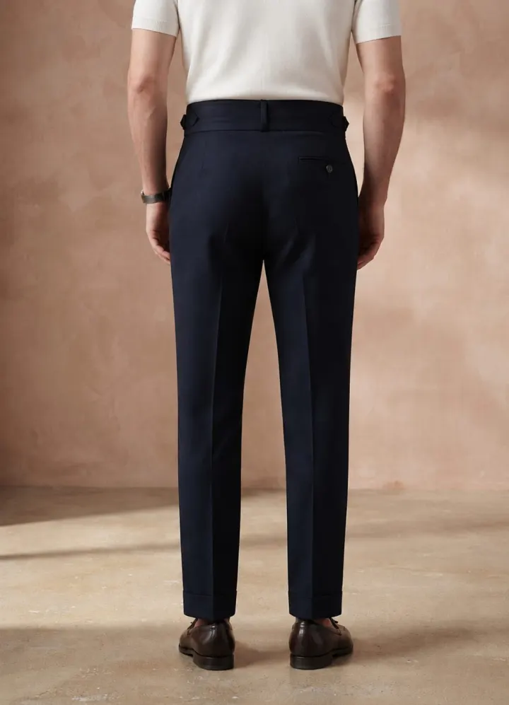 Bemount Midnight Navy Gurkha Trouser, back view