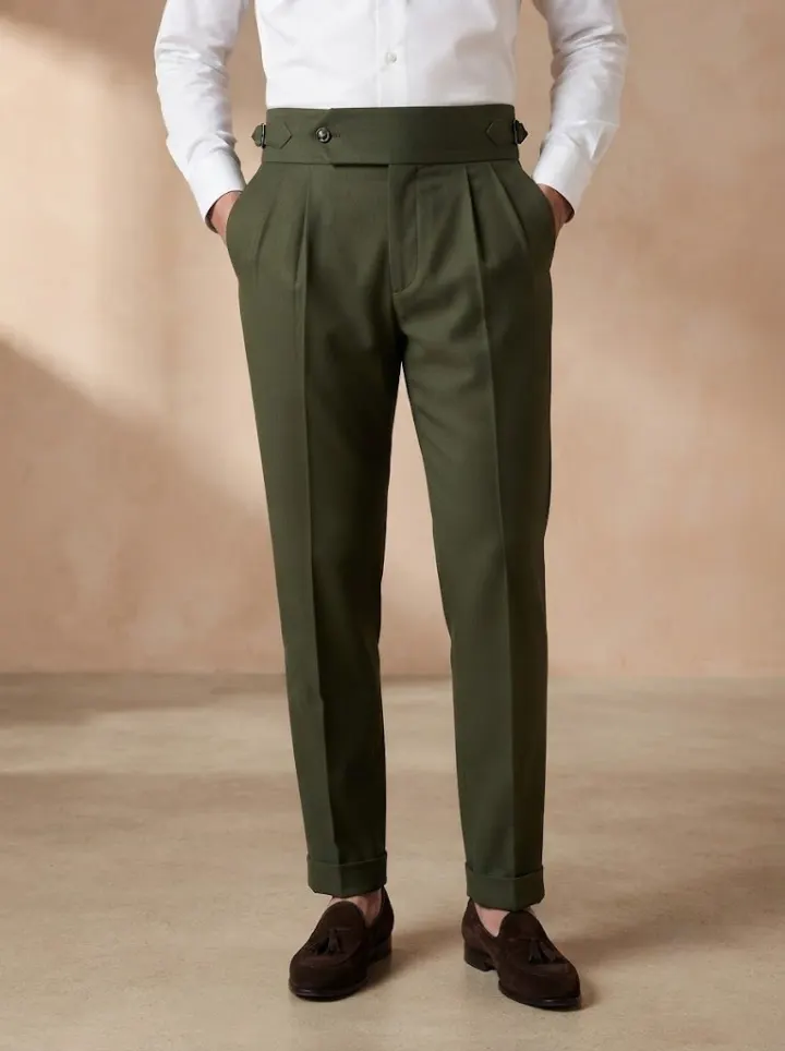 Bemount Sartorial Olive Gurkha Trouser, front view