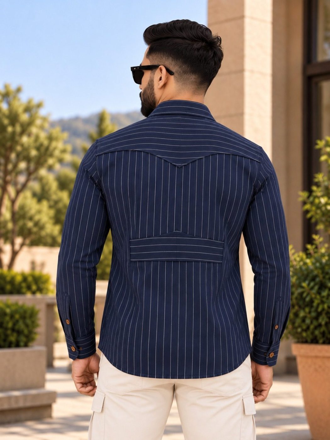 Midnight Pinstripe Hunter Shirt, view 5