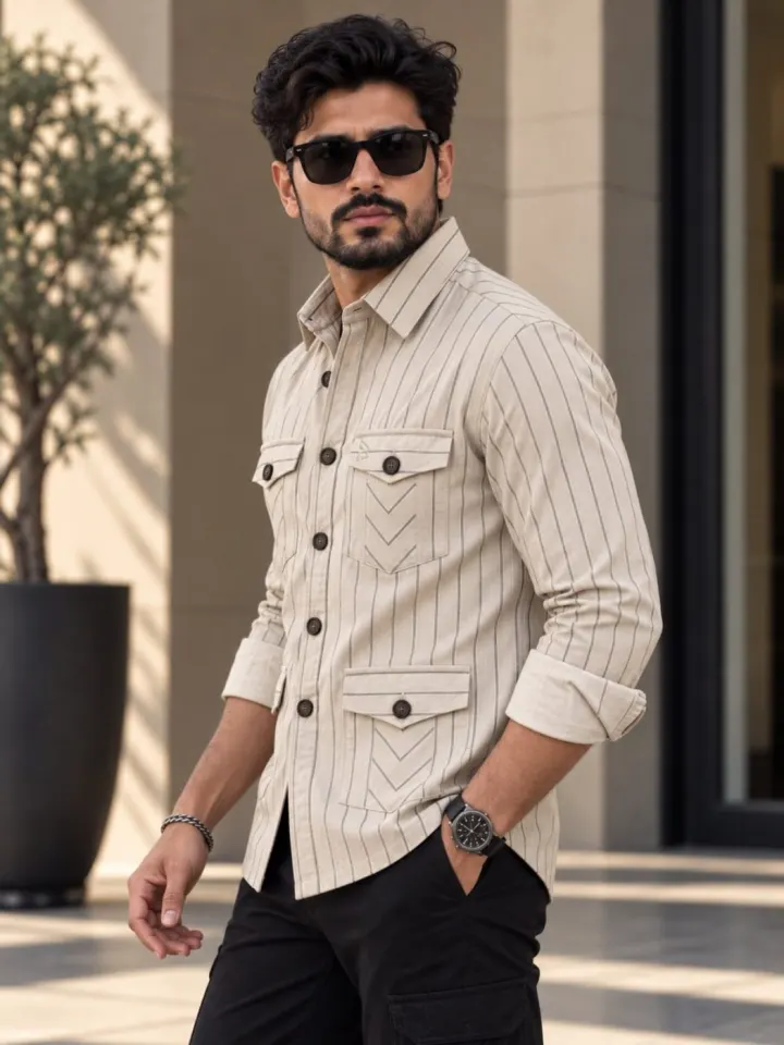 Bemount Ridgeway Pinstripe Hunter Shirt, view 1
