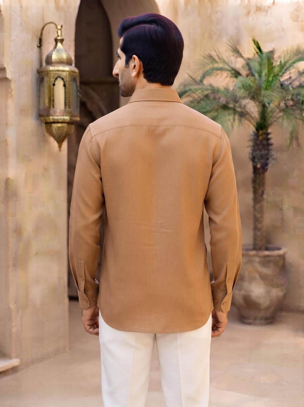 Rajputana Sahara Linen Hunter Shirt, view 4