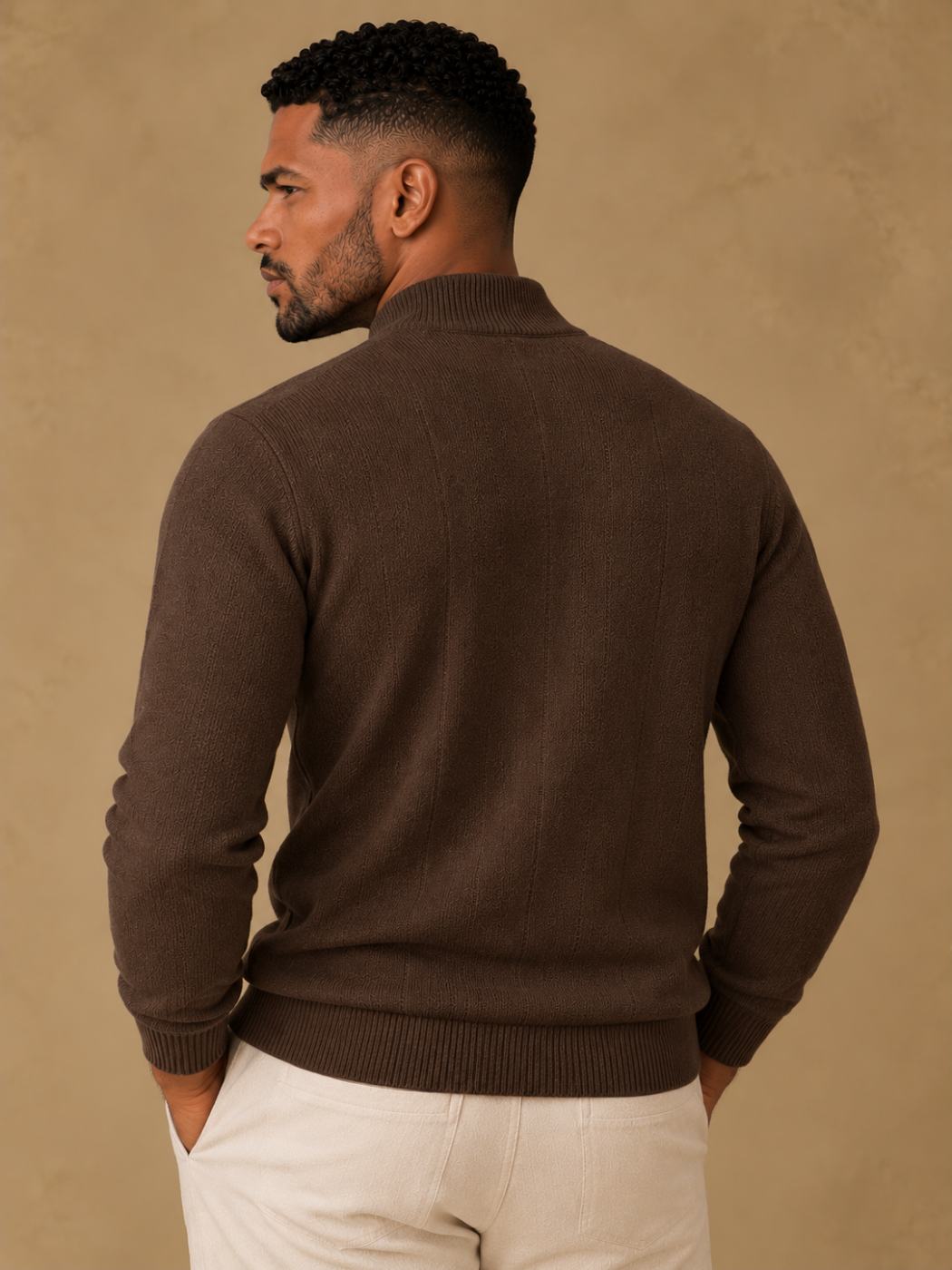 Bemount Bemount Deep Chocolate Contemporary Henley, view 4
