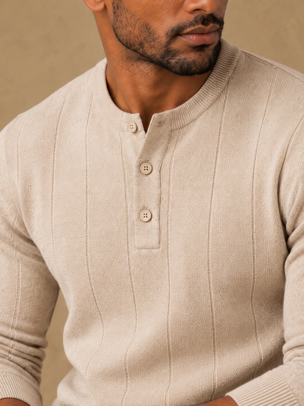 Bemount Bemount Oatmeal Stone Core Henley, view 5