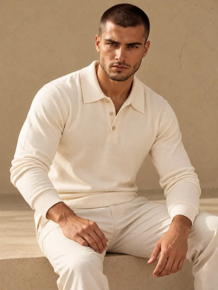 Bemount Bemount Warm Ivory Placket Polo, view 5