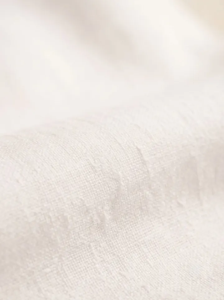 Capri Linen Trouser, Optic White, texture view in Optic White