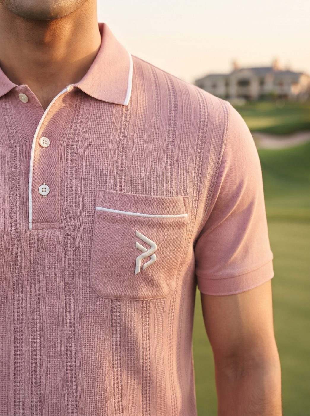 Dusty Rose Textured Polo