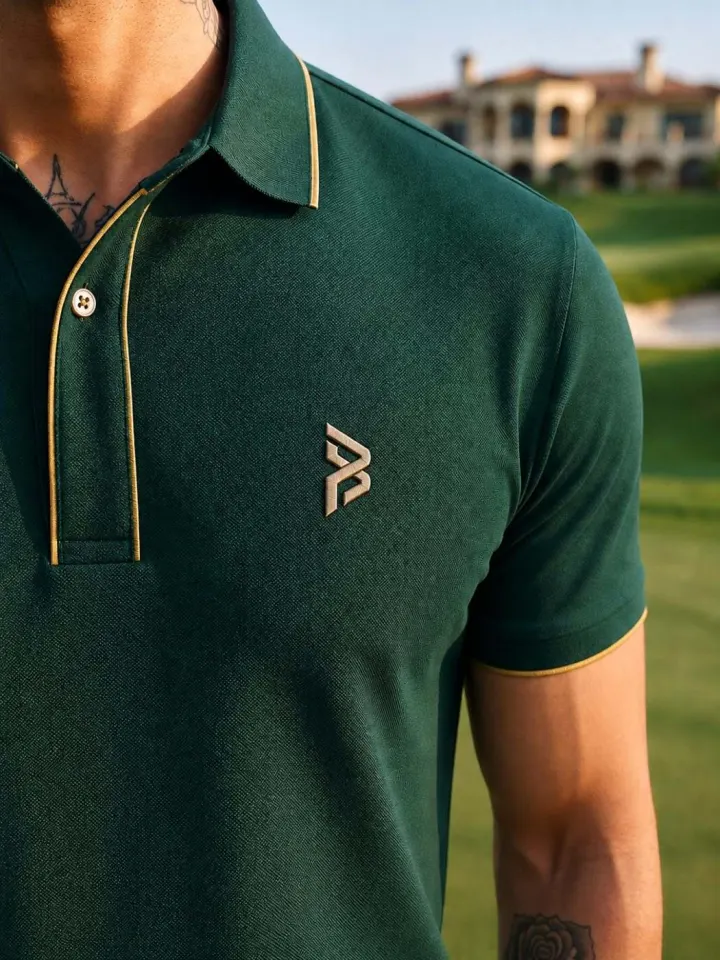 Bemount Forest Green Side Panel Polo