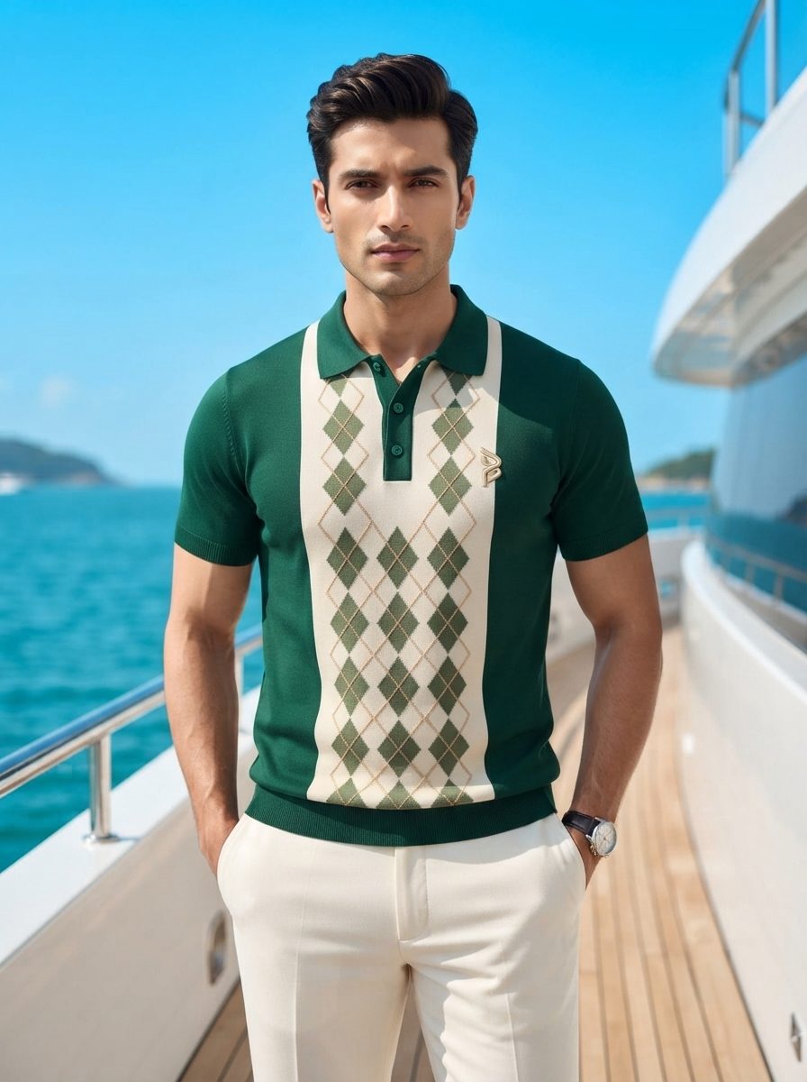 Argyle Panel Polo