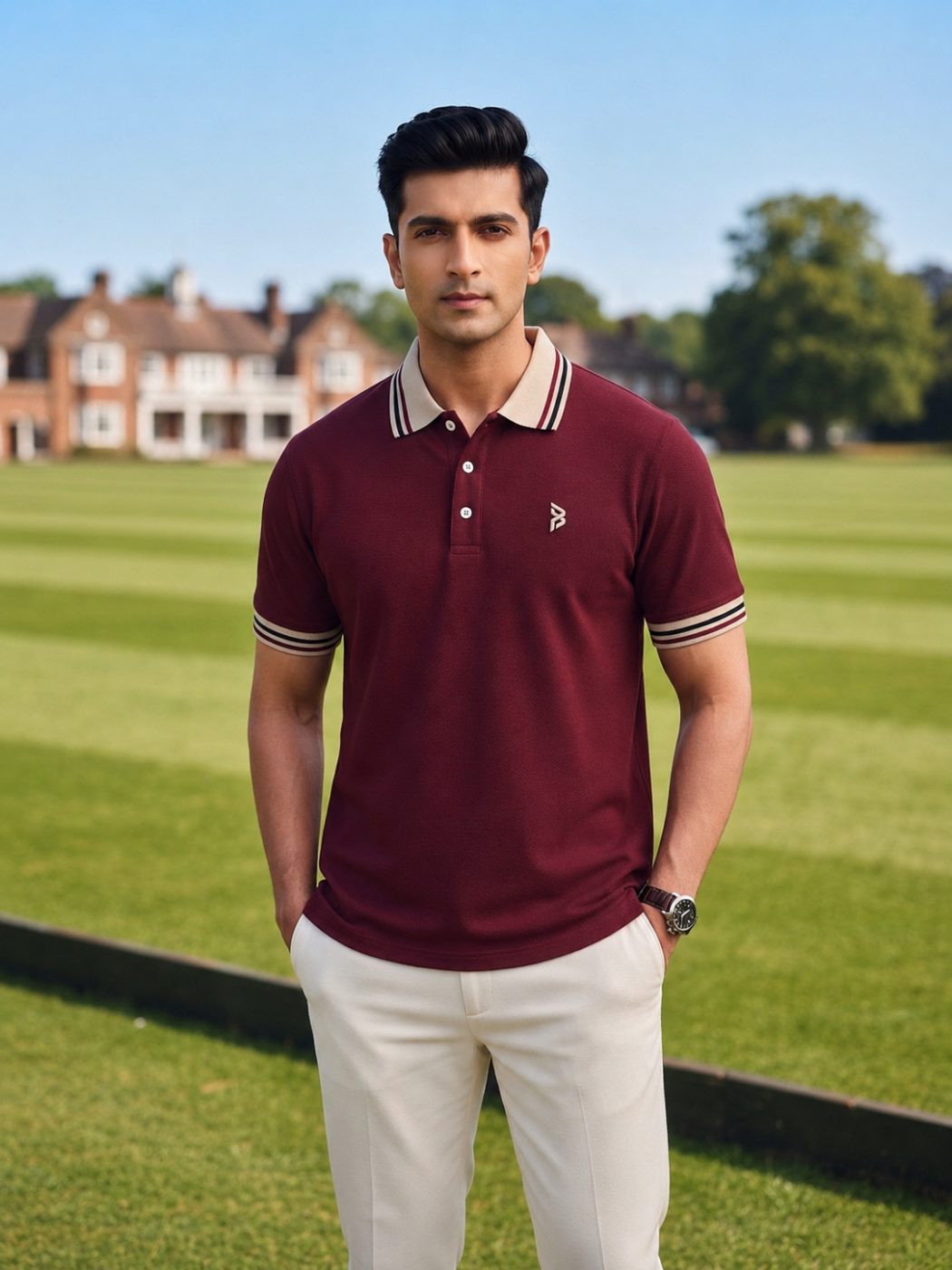 Maroon Tipped Polo