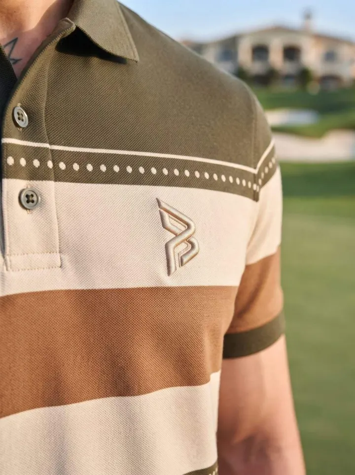 Rugby Stripe Button Polo