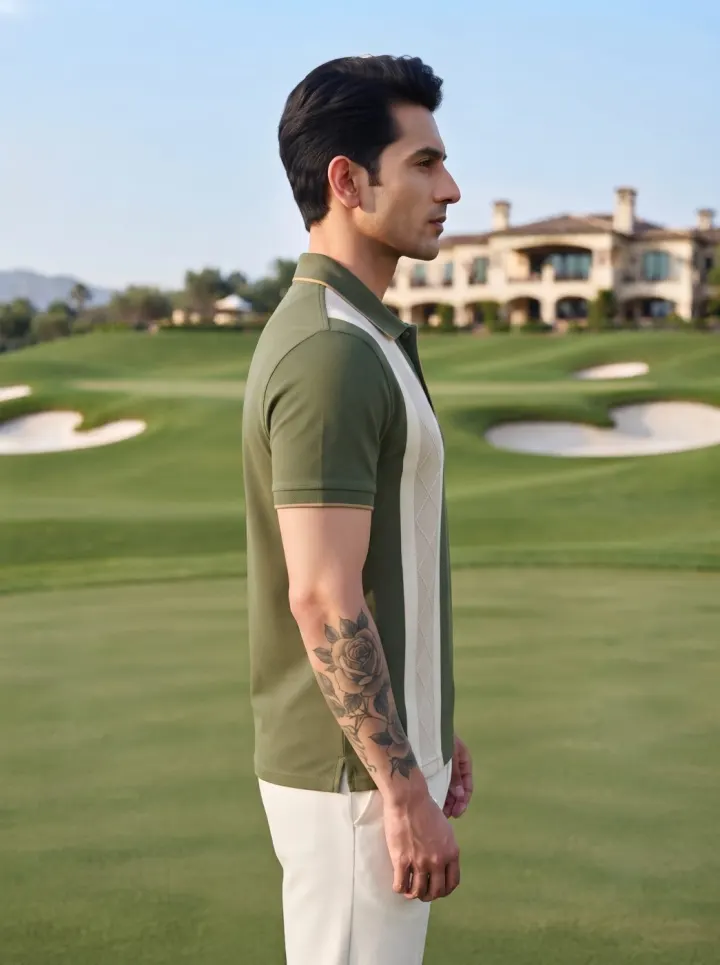 Bemount Solid Olive Polo