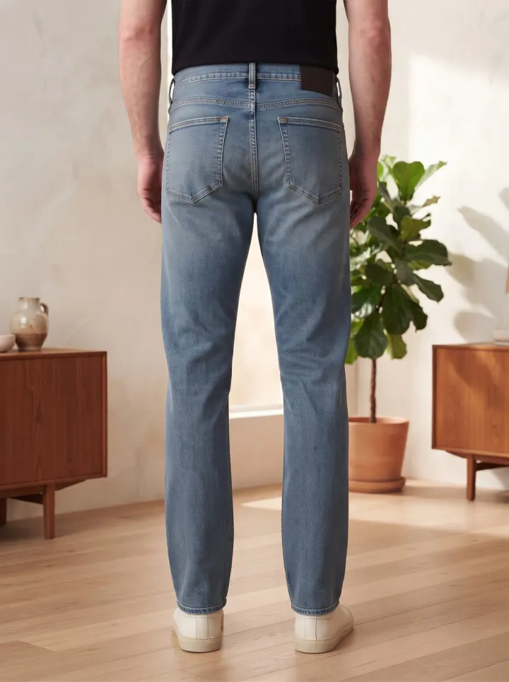 Bemount Bemount Everyday Classic Blue Regular Jeans in Classic Blue, back view