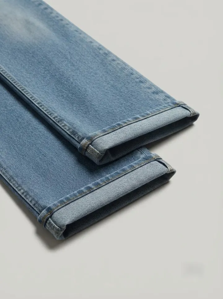 Bemount Bemount Everyday Classic Blue Regular Jeans in Classic Blue, hem view