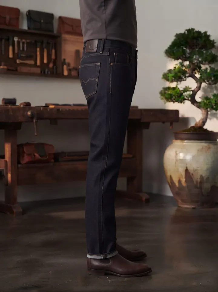 Bemount Bemount Heavyweight 14oz Raw Selvedge Regular Jeans in Raw Indigo, side view