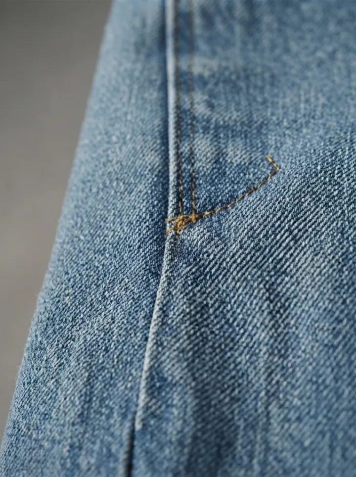 Bemount Bemount Stonewash Vintage Regular Jeans in Stonewash Blue, texture view