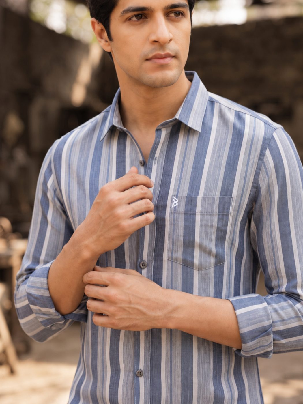 Arven Strata Linen-Cotton Shirt