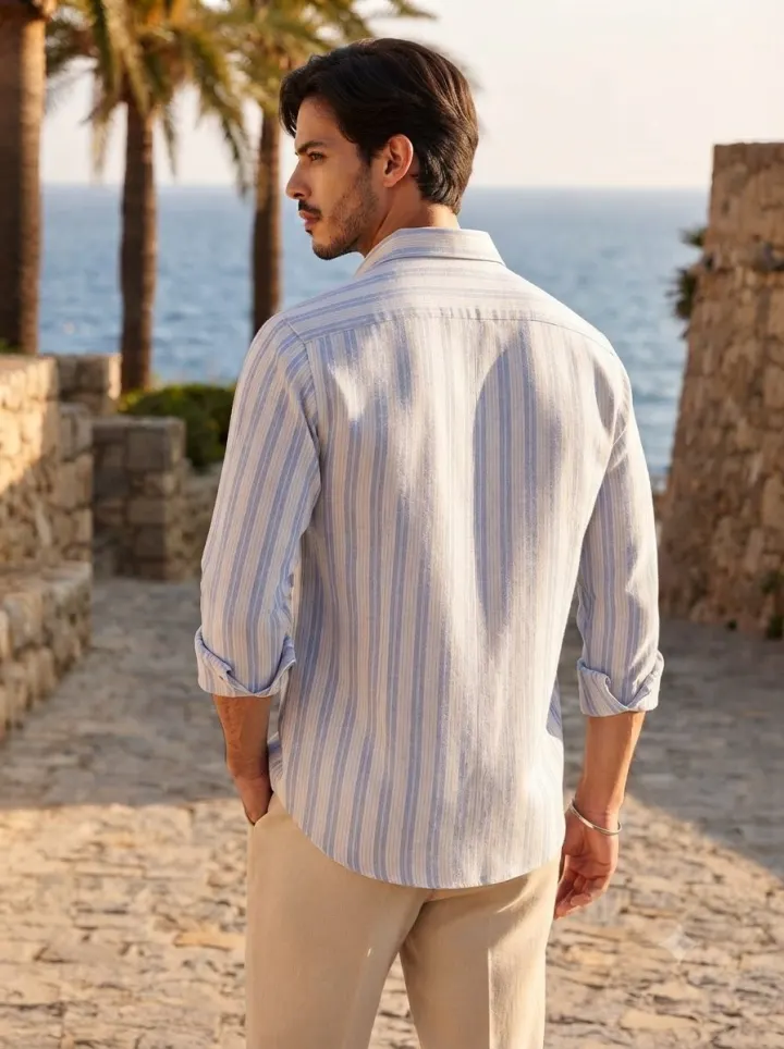 Bemount Beaumont Blue Stripe Shirt