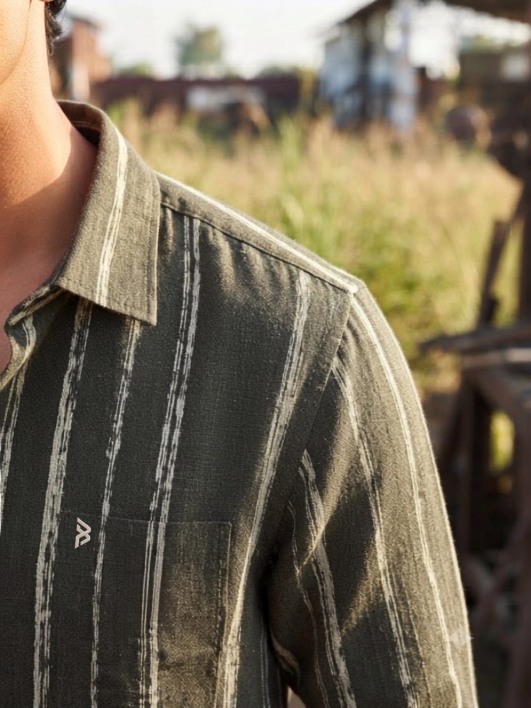 Resort Stripe Linen Blend Shirt