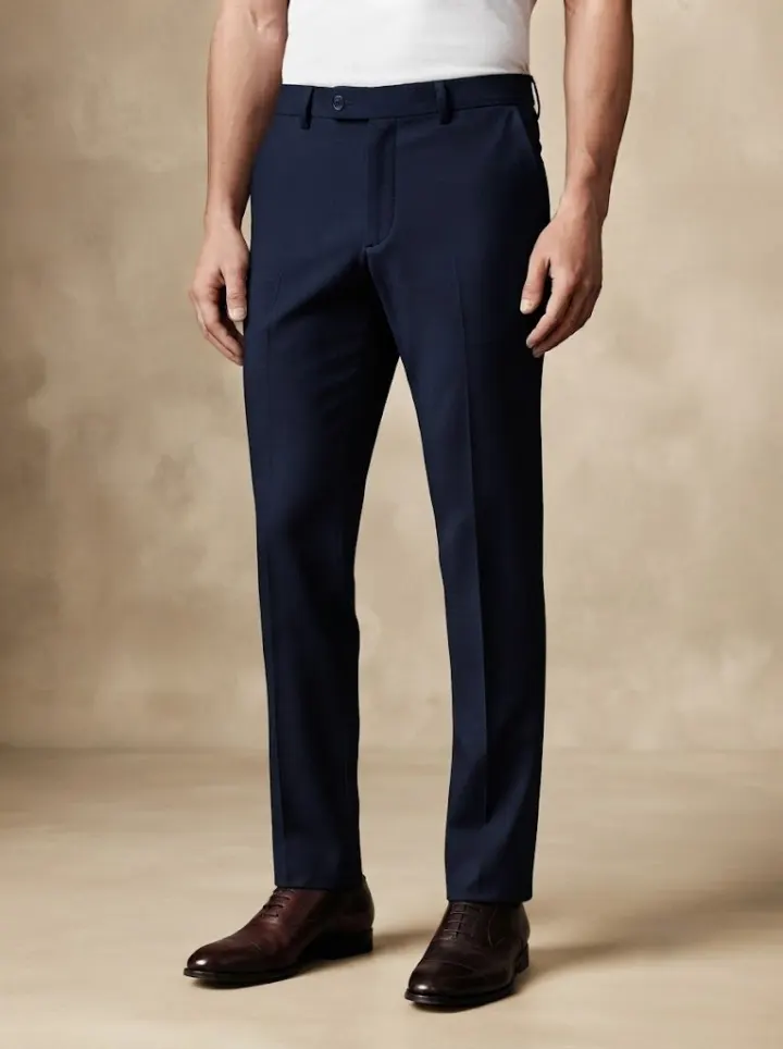 Bemount Classic Navy Tailored Trouser, front view