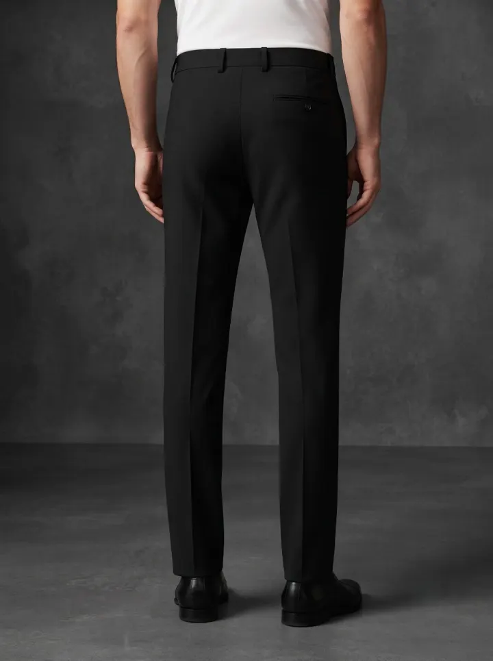 Bemount Essential Black Tailored Trouser, back view