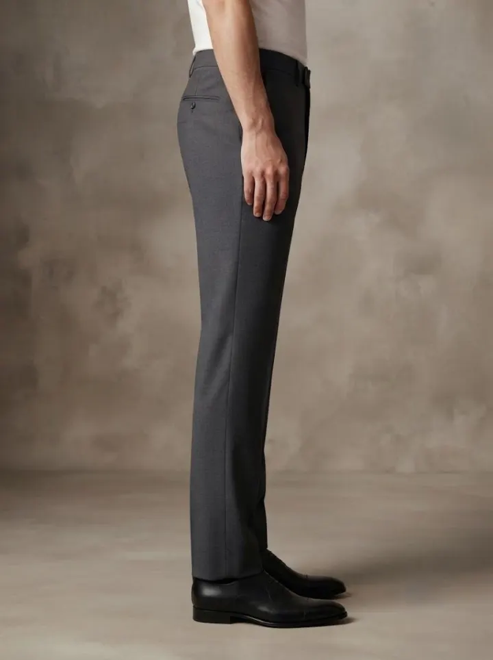 Bemount Executive Charcoal Tailored Trouser, side view