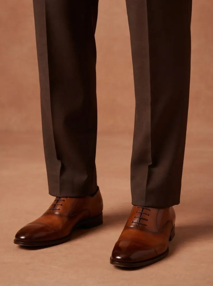 Bemount Rich Chocolate Tailored Trouser, hem view