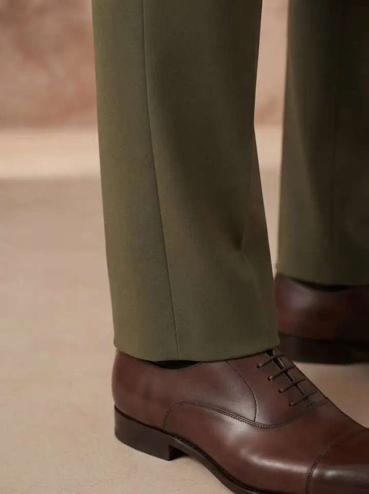 Bemount Statement Olive Tailored Trouser, hem view