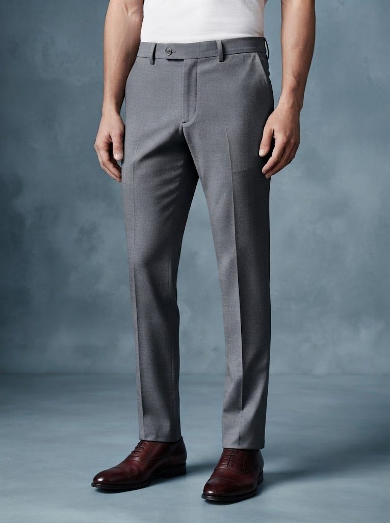 Urban Mid Grey Tailored Trouser, front view