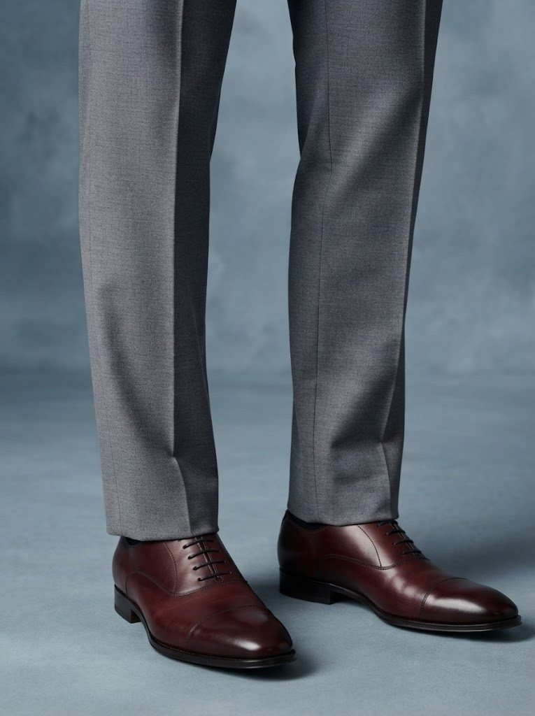 Urban Mid Grey Tailored Trouser, hem view