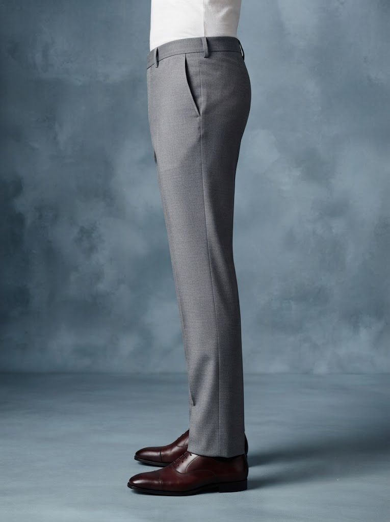 Urban Mid Grey Tailored Trouser, side view